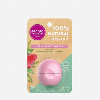 EOS, 100% Natural Shea Lip Balm- Strawberry Sorbet 